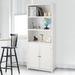 Red Barrel Studio® 71.5" H x 29" W Standard Bookcase Wood in White | 71.5 H x 29 W x 14 D in | Wayfair 7C550CB80CB04409A64E02089CBD60FA