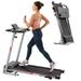 Gzxs Folding Treadmill for Home with Desk - 2.5HP Compact Electric Treadmill for Running and Walking Foldable Portable Running Machine for Small Spaces Workout 265LBS Weight Capacity