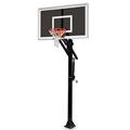 Jam Eclipse-BP Steel-Smoked Glass In Ground Adjustable Basketball System Scarlet