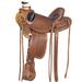 83BH 15 In Western Horse Saddle American Leather Wade Ranch Roping Light Antique Tan Hilason