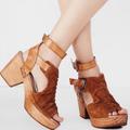 Free People Shoes | Free People Sacramento Brown Clog Heels | Color: Tan | Size: 38