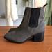 Free People Shoes | Free People Vegan Pacific Chelsea Block Heel Ankle Boots Grey And Black Size 11 | Color: Black/Gray | Size: 11