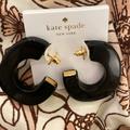 Kate Spade Jewelry | Kate Spade New York Black Half Hoop Earrings | Color: Black | Size: Os