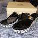 Coach Shoes | Coach Jan Crinkle Patent Sandals Black With Coach Logo Size 8 | Color: Black/White | Size: 8