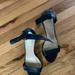 J. Crew Shoes | J Crew Genuine All Leather Black Open Toed Heels Size 9.5 Black | Color: Black | Size: 9.5