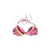 Kenneth Cole REACTION Swimsuit Top Red Print Halter Swimwear - Women's Size Large