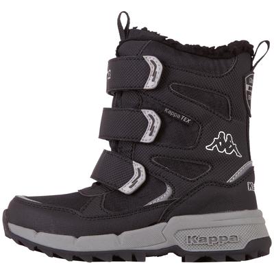 Outdoorwinterstiefel KAPPA, Gr. 36, schwarz (schwarz, silber), Synthetik, mehrfarbig, sportlich, Schuhe, - wasserdicht, windabweisend & atmungsaktiv