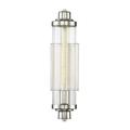 1 Light Wall Sconce-Industrial Style with Vintage and Transitional Inspirations-17.75 inches Tall By 4.75 inches Wide-Polished Nickel Finish Bailey