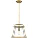 1 Light Mini Pendant in Traditional Style-12.75 inches Tall and 13.5 inches Wide-Weathered Brass Finish Bailey Street Home 71-Bel-4618567