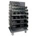 Quantum Storage QMD-36HCO Mobile Double Sided Louvered Rack Conductive