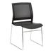 Norwood Commercial Furniture Armless Stackable Chair Plastic/Acrylic/Metal in Black | 31 H x 19 W x 20 D in | Wayfair NOR-PEG8500BK-SO