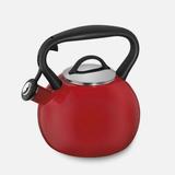 Cuisinart 2 qt. Stainless Steel Whistling Stovetop Kettle Stainless Steel in Red | 8.79 H x 7.52 W x 8.82 D in | Wayfair CTK-EOSTRR