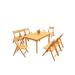 Winston Porter Cimara Rectangular 8 - Person 105" Long Teak Outdoor Dining Set Wood/Teak in Brown/White | 105 W x 36 D in | Wayfair