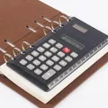 Calculatrice de classeur de cuir chevelu avec règle 8 chiffres agenda multifonction ordinateur