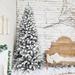 The Holiday Aisle® Snow Flocked Alaskan Pine Christmas Tree, No Lights, Metal in Green | Wayfair E1DD8F09C21E48389FE477F561AF6F9E