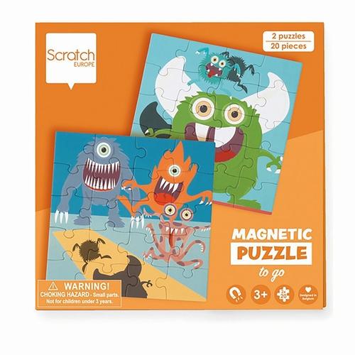 SCRATCH - Reise-Magnetpuzzle Monster 20 Teile