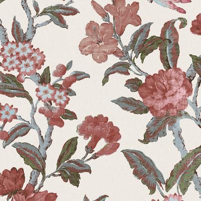 Laura Ashley Minera Crimson Red Wallpaper