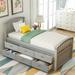 Solid Wood Storage Bed Platform Bed with 6 Drawers, Twin Size