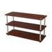 Dark Cherry 3-Shelf Modern Shoe Rack - Holds up to 12 Pair of Shoes - 18'' H x 31.5'' W x 11.81'' D