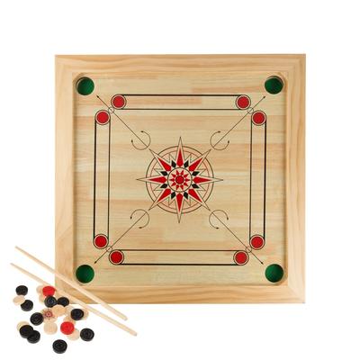 Carrom Board Game - Wooden Strike and Pocket Game Set by Hey! Play!