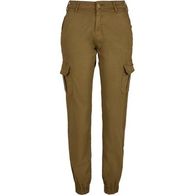 Cargohose URBAN CLASSICS "Urban Classics Damen Ladies High Waist Cargo Pants", Damen, Gr. 27, Normalgrößen, grün (summerolive), 98% Baumwolle, 2% Elasthan, unifarben, normal, Hosen Image