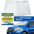 Goodyear Foldable Windshield Sun Shade for Ford EcoSport 2018-2022 Custom-Fit Car Windshield Cover Car Sunshade UV Protection Vehicle Sun Protector Auto Car Window Shades for Front Window - GY008272