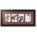 ArtToFrames Collage Photo Picture Frame with 4 - 3.5x5 Openings Framed in Black with Cognac and Black Mats (CDM-3926-5)