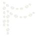 2pcs 3D Snowflake Decorations Silver White Snowflakes Cardboard String Christmas Hanging Garland Decorations