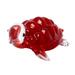 Wanwan Turtle Ornament Multi-color Exquisite Workmanship Easy to Storage Glass Flower Small Turtle Ornament Desktop Decor