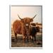 Stupell Industries Longhorn Highland Cattle Cow Warm Sunrise Morning Photograph White Framed Art Print Wall Art Design by Dakota Diener