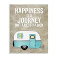 Stupell Industries Happiness is a Journey Inspirational Adventure Quote Wood Wall Art 10 x 15 Design by Amy Brinkman