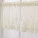 Floral Lace Cafe Curtain Embroidery Semi Sheer Lace Window Valance Kitchen Curtains Elegant Beautiful Dining Room Window Decor