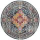 Safavieh Madison Kiera Vintage Boho Oriental Medallion Rug Teal/Fuchsia 3 Round 4 Round Indoor Living Room Bedroom Dining Room Round