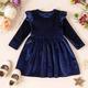 OGLCCG Toddler Baby Girls Velvet Dress Ruffle Long Sleeve A-line Casual Princess Party Dresses Playwear Fall Winter