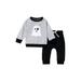 Halloween Infant Baby Boy Outfits Long Sleeve Ghost Sweatshirt Pullover Tops Pants Toddler Halloween Clothes