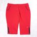 Nike Pants & Jumpsuits | Nike Golf Dri-Fit Stretch Active Capri Pants Pink Red Zippered Hem Sporty | Color: Pink/Red | Size: 14