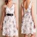 Anthropologie Dresses | Anthropologie Maeve Beautiful Floral Sheer Overlay Dress Size 4 | Color: Blue/White | Size: 4