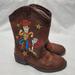 Disney Shoes | Disney Pixar Toy Story 4 Woody Forky Brown Zip Cowboy Boots Youth Sz 9 | Color: Brown | Size: 9