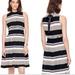 Kate Spade Dresses | Kate Spade Bay Stripe Tie Back Crepe Dress | Color: Black/White | Size: 6