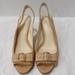 Coach Shoes | Coach Womens Miranda Kitten Heel Color Natural Size 9 B Sling Back Shoe | Color: Cream | Size: 9 B