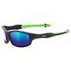 uvex sportstyle 507 - Sonnenbrille für Kinder - verspiegelt - inkl. Kopfband - black matt green/green - one size