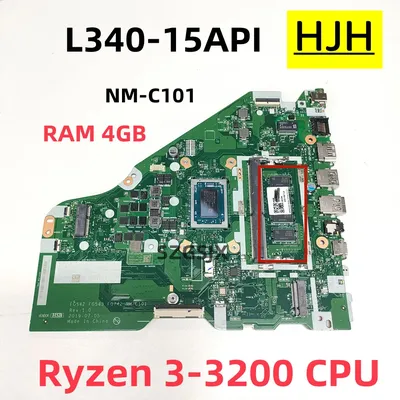 Pour Lenovo urgence apad L340-15API L340-17API Ordinateur Portable Carte Mère NM-C101 avec R3-3200U