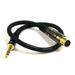 Monoprice XLR Female to 1/4in TRS Male Cable - 1.5 Feet | 16AWG Gold Plated - Premier Series