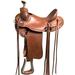 75BH 15 In Western Horse Saddle American Leather Ranch Roping Trail Hilason Mahogany