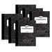 Pacon Composition Book Black Marble 9/32 Ruled w/ Margin 9-3/4 x 7-1/2 100 Sheets Pack of 6