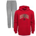 Preschool Red/Heather Gray Toronto Raptors Double Up Pullover Hoodie & Pants Set