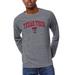 Men's League Collegiate Wear Heather Gray Texas Tech Red Raiders 1965 Victory Falls Long Sleeve Tri-Blend T-Shirt