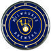 WinCraft Milwaukee Brewers Round Chrome Team Wall Clock