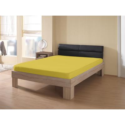 Spannbettlaken KUM "Frotte-Stretch Spannbetttuch", gelb, B:180-200cm L:200cm, Frottee, Obermaterial: 80% Baumwolle, 20% Polyester, Laken Image