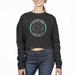 Women's Uscape Apparel Black Slippery Rock Pride Fleece Crop Pullover Sweatshirt